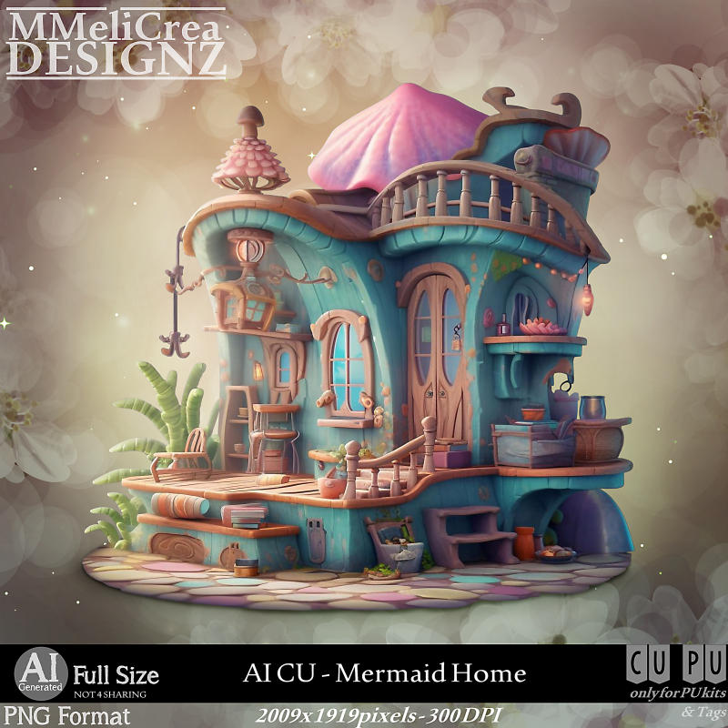 (image for) AI - CU Mermaid Home (CU4PU/PNG)